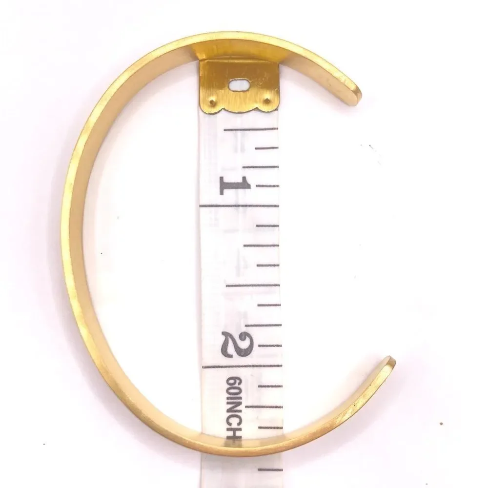 Minimalist gold one of a kind message cuff bracelet